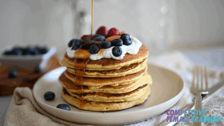 Protein Pancake Stack with Berry Compote